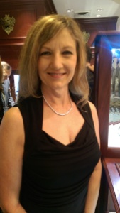 The lovely Karin modeling a stunning graduated diamond necklace designed by Molina Jewelers about $55,000